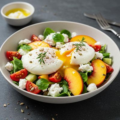 Sunny Side Peach Egg Salad